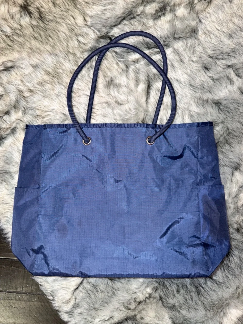 PINK // Navy Blue and Bright Green Tote